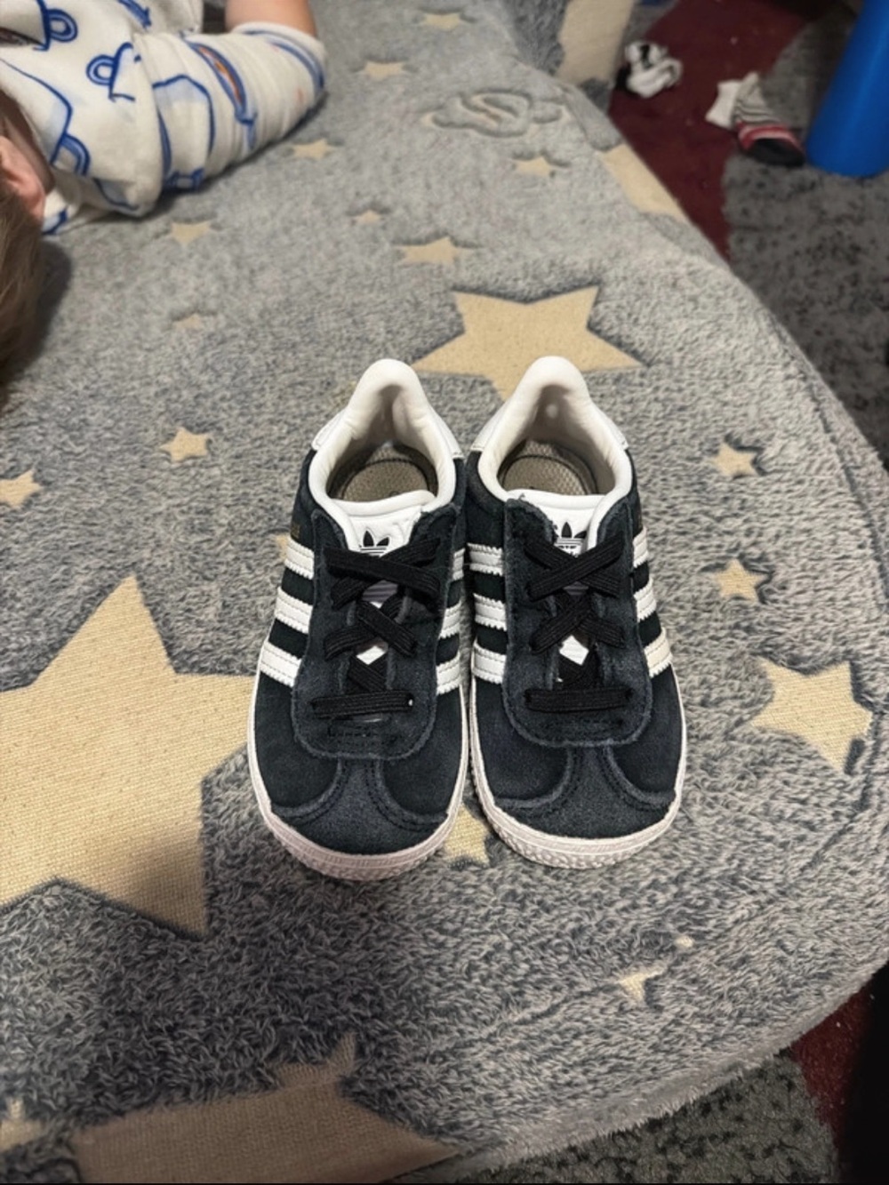adidas Kids Black and White Classic Suede Sneakers